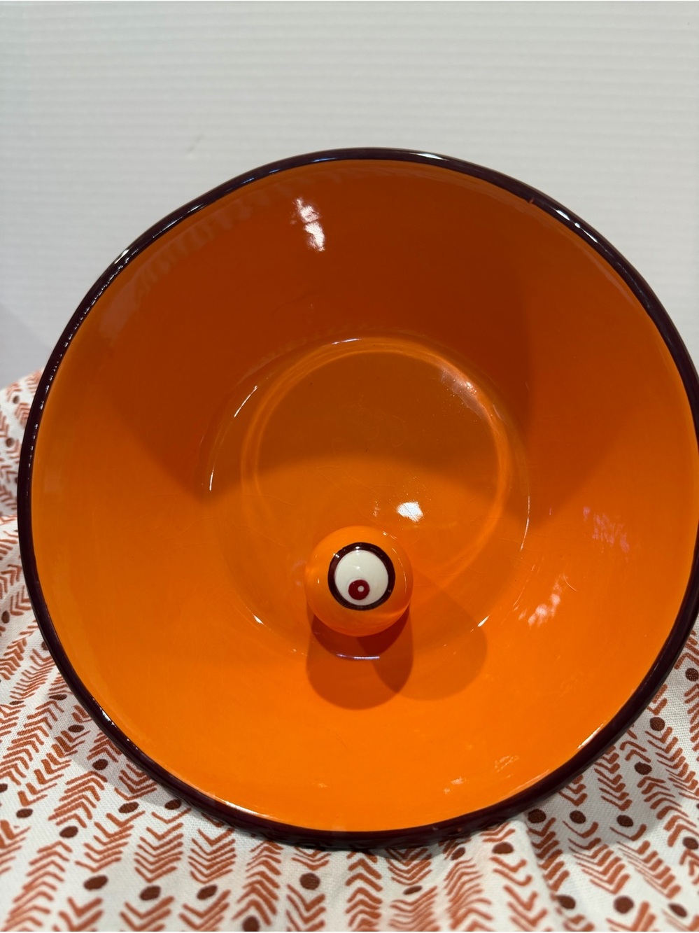 Starbucks Coffee Ret 2006 Eyeball Bowl Candy Dish Halloween Decor Spooky Cyclops